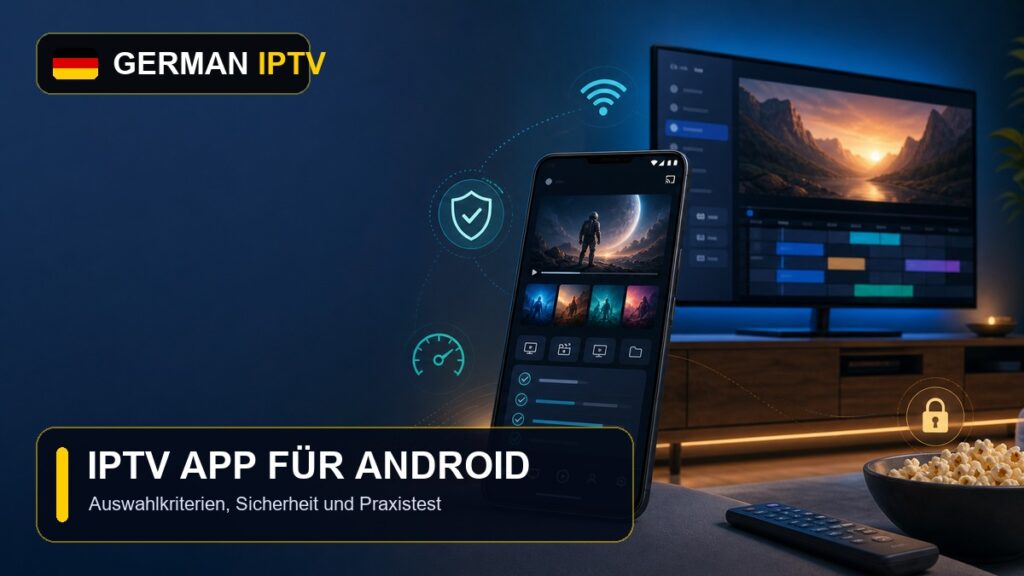 IPTV App Android Auswahl auf Smartphone und Fernseher