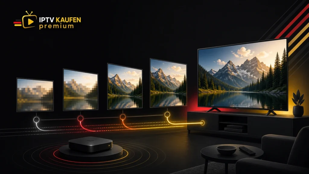 IPTV 4K Bildqualität im Vergleich von SD, HD, Full HD bis 8K